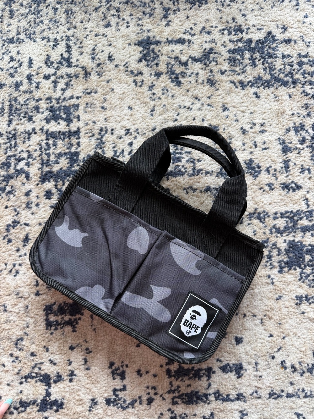 Bape Black & Gray Camo Toiletry Bag